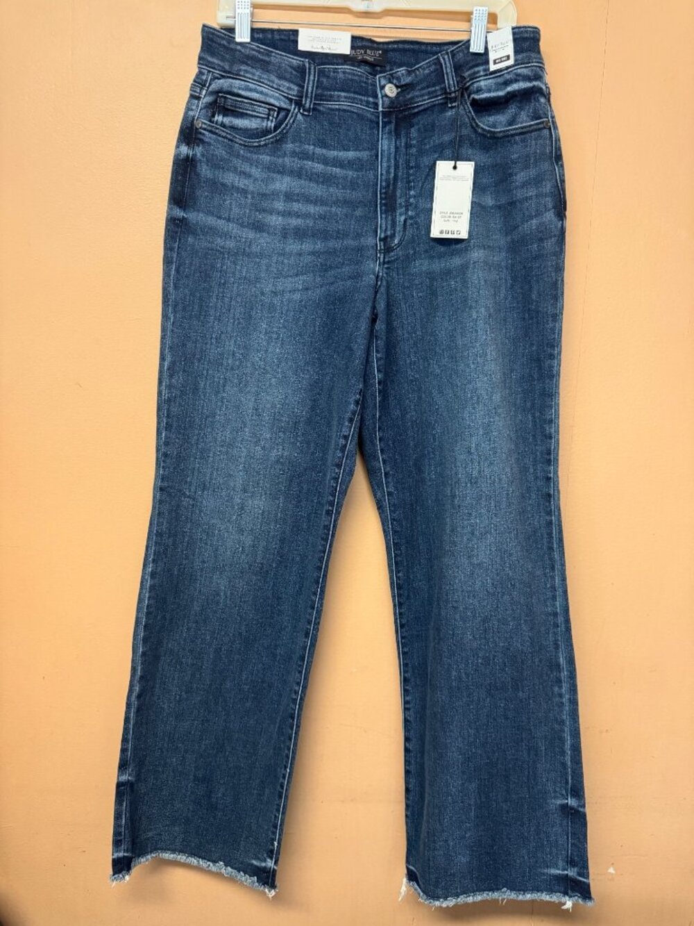 Judy Blue Wide Leg Jeans14W Mid Rise Dark Blue Stretch Denim NWT JB82640
